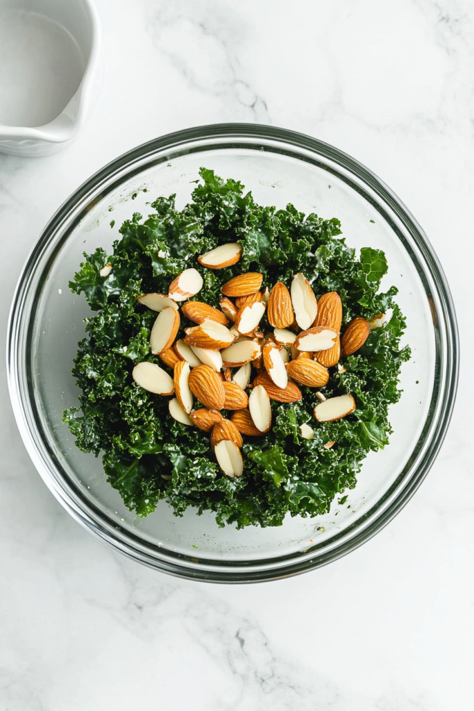 chick-fil-a-kale-salad-almonds-glass-bowl-marble