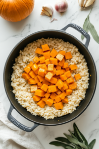 creamy-pumpkin-puree-mixed-into-risotto-with-warm-vegetable-broth-2