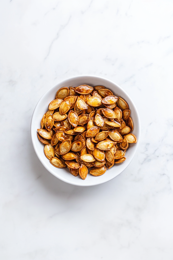 honey-roasted-pumpkin-seeds-served-in-white-dish-with-sugar-sprinkle-2