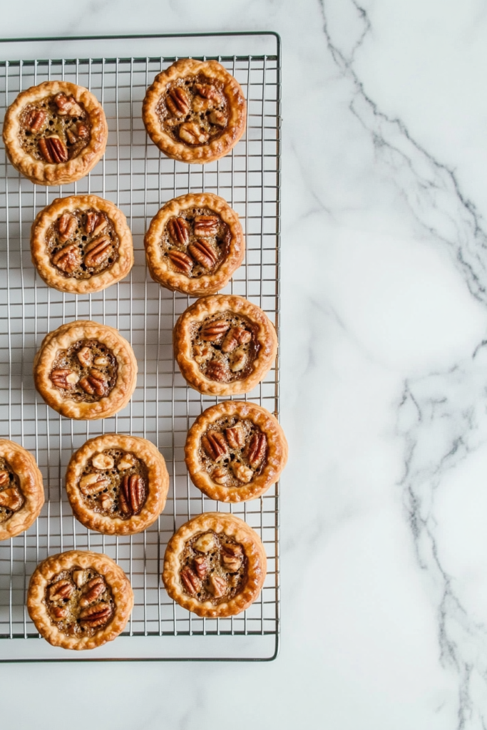 mini-pecan-pies-cooling-on-a-wire-rack-after-coming-out-of-the-oven-2