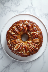 serving-butter-rum-cake-glazed-and-ready-to-serve-on-white-marble-plate