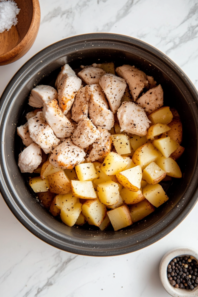 adding-seasoned-chicken-to-the-pan-with-potatoes-for-garlic-parmesan-chicken-potatoes-5070053-683x1024