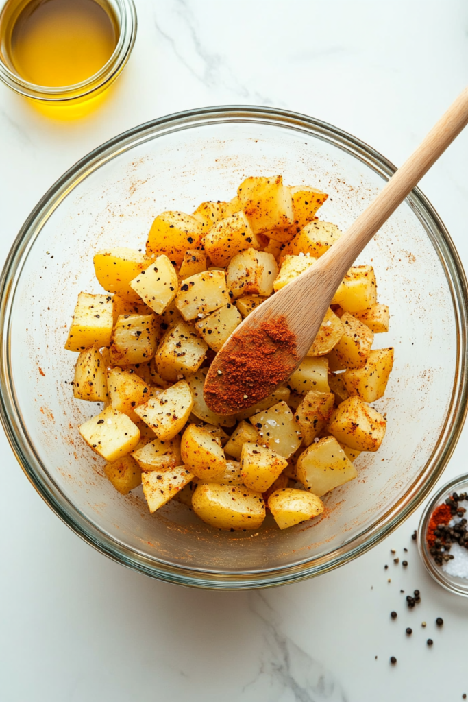 coating-diced-potatoes-with-seasoning-for-garlic-parmesan-chicken-potatoes-8701520-683x1024