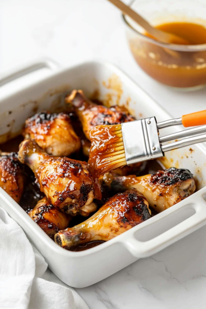 flipping-and-brushing-more-glaze-on-chicken-drumsticks-7265459-683x1024