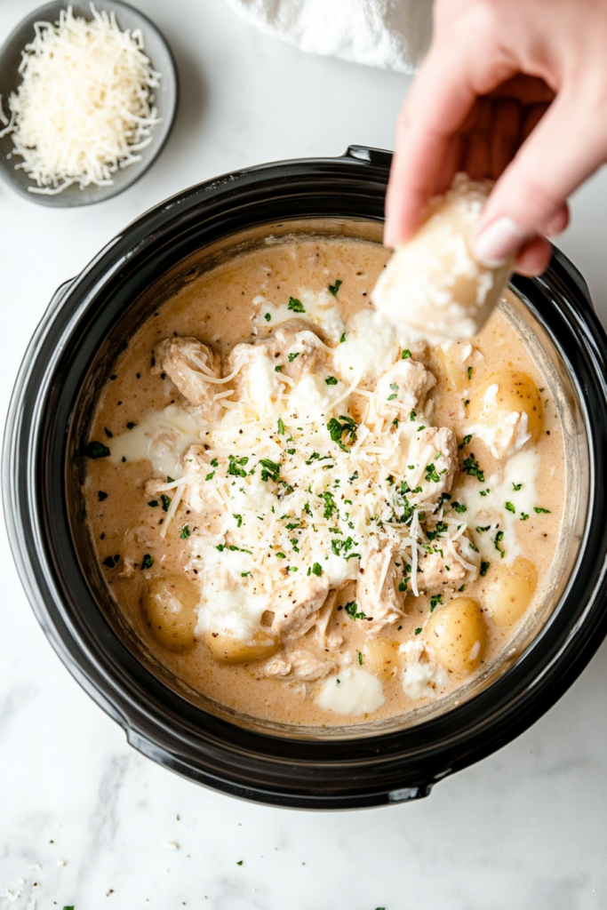 sprinkling-mozzarella-and-parmesan-cheese-over-garlic-parmesan-chicken-potatoes-2484315-683x1024