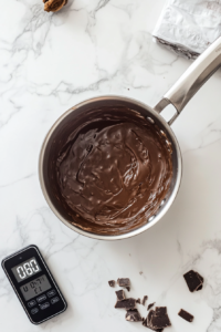 adding-evaporated-milk-to-caramel-base-on-white-marble