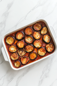 adding-mozzarella-and-parmesan-over-eggplant-layer
