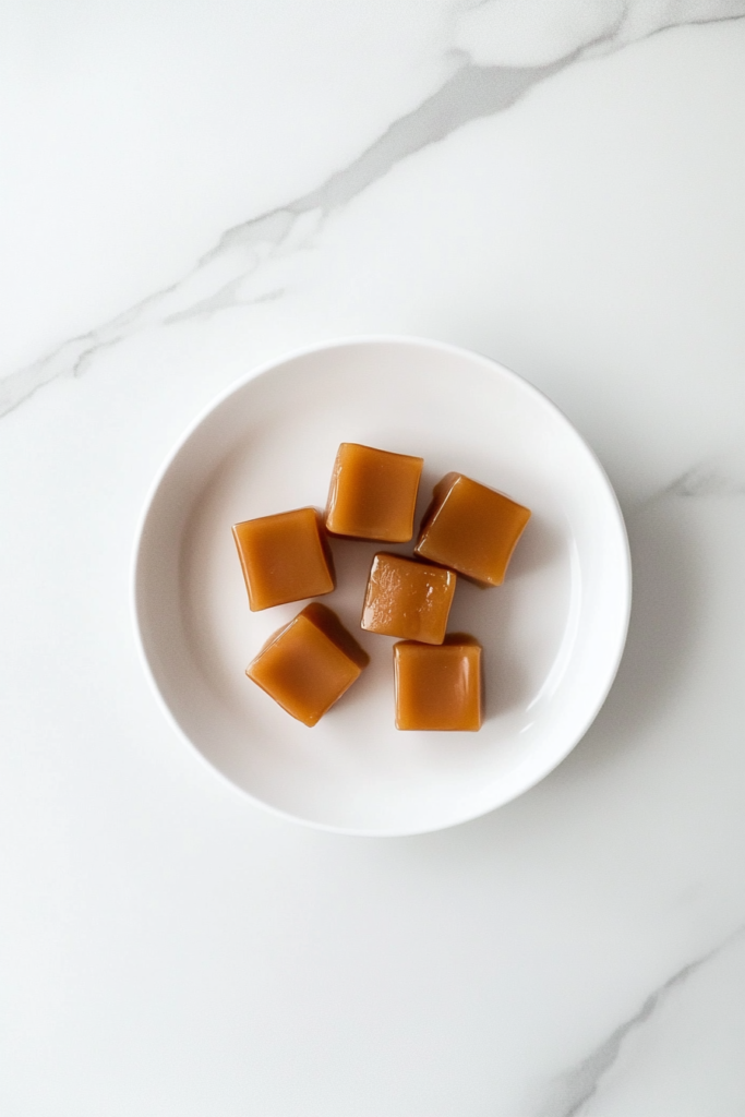 homemade-soft-caramels-ready-to-pour-in-parchment-lined-pan