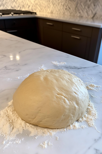 kneading-bread-dough-on-floured-white-marble-countertop-8661422