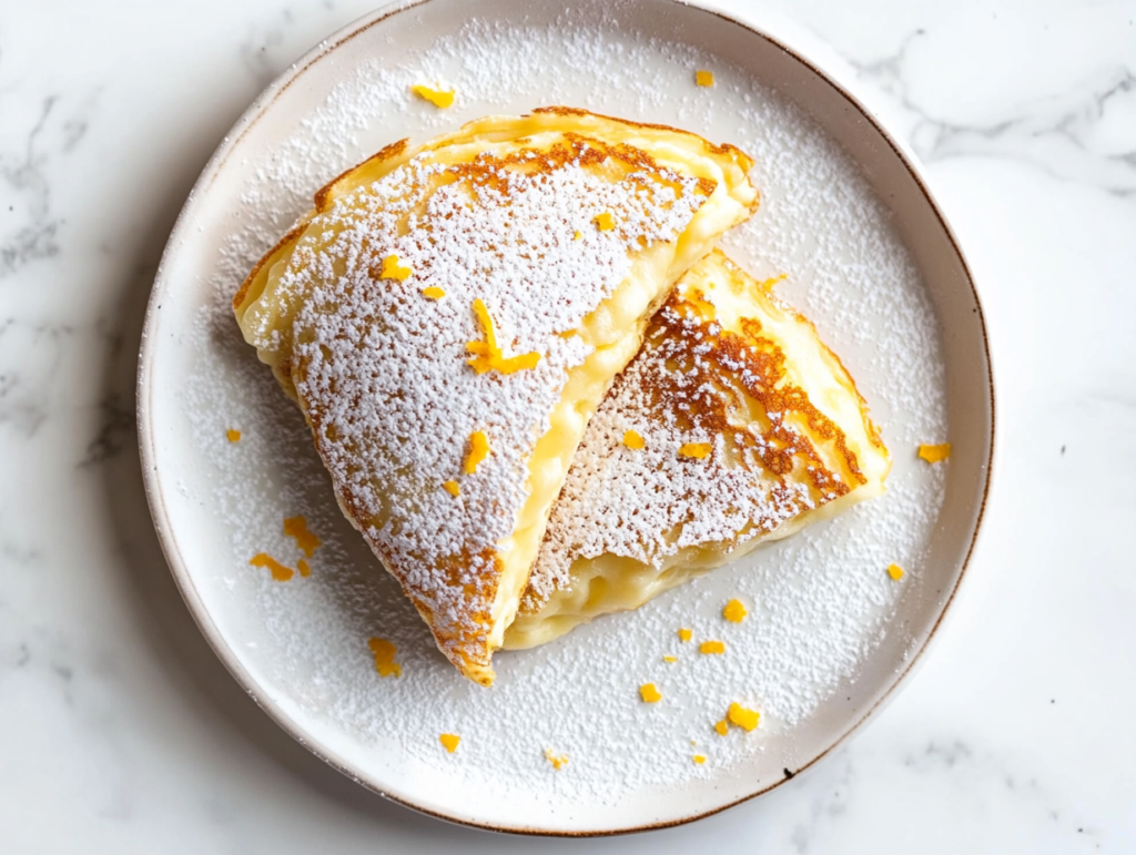 light-golden-souffle-crepes-dusted-with-powdered-sugar-on-white-marble