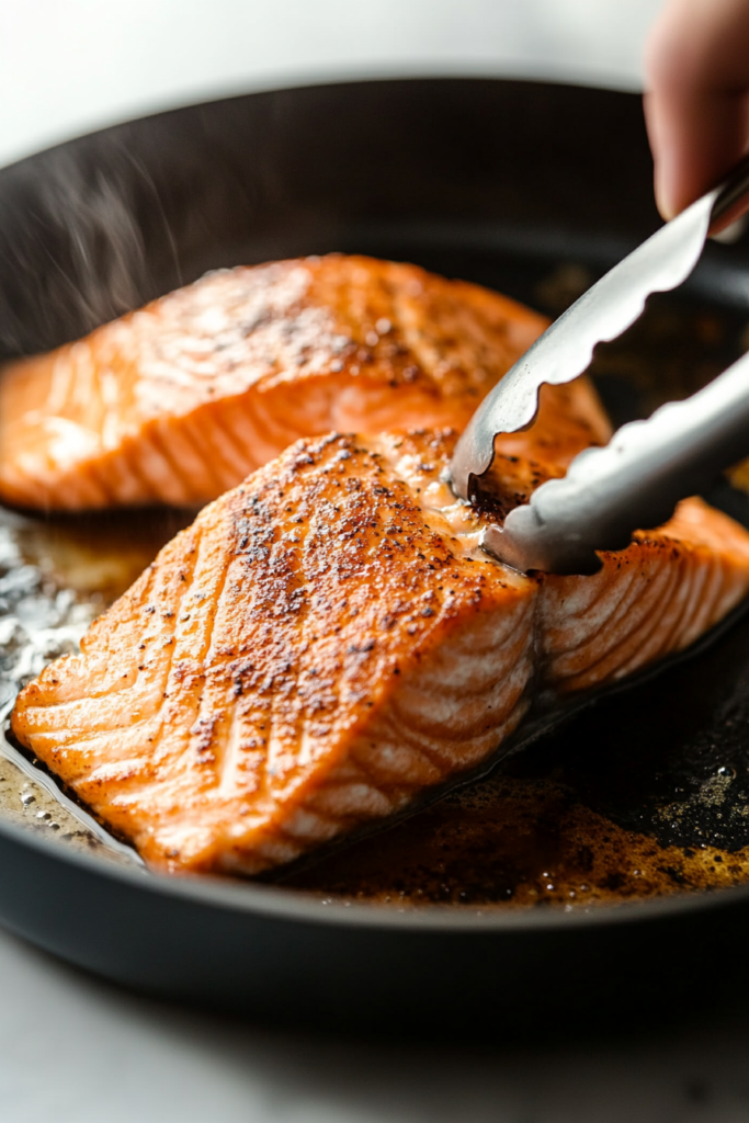 salmon-searing-in-hot-pan-for-hibachi-cooking-2805627-683x1024