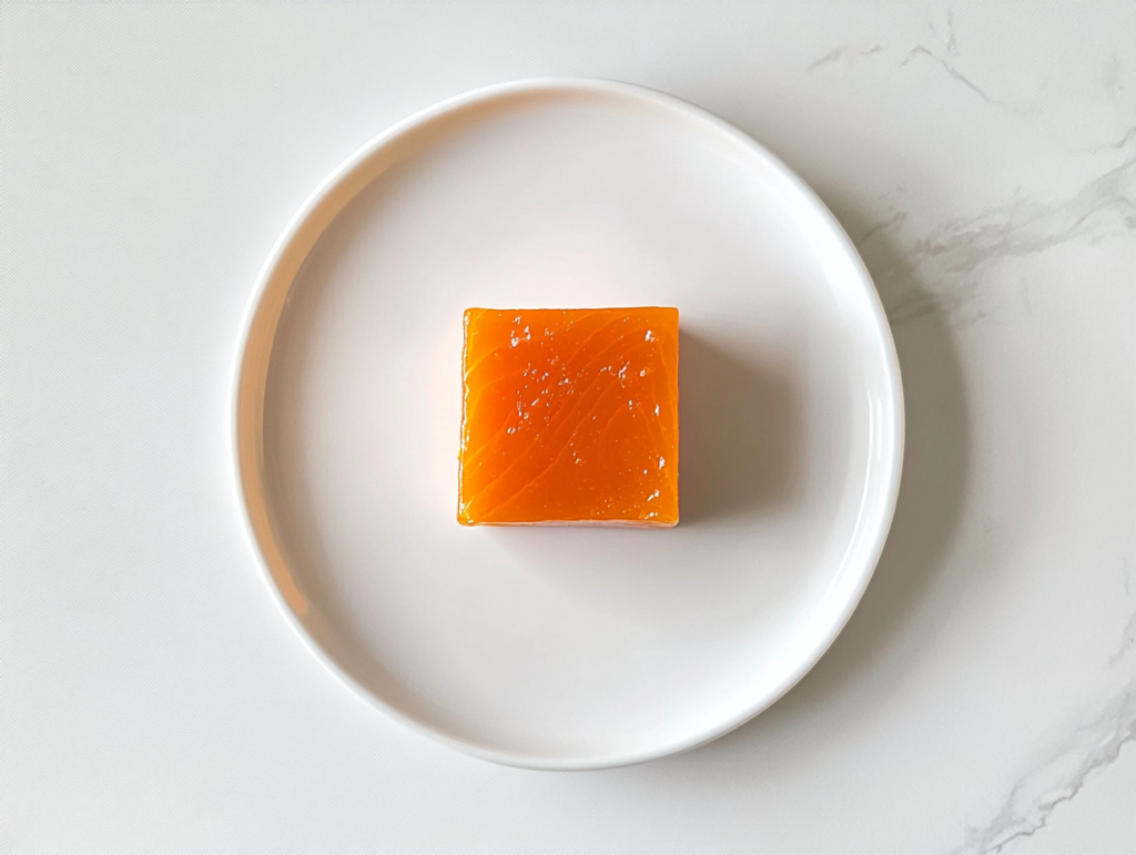 serving-smoked-salmon-on-white-ceramic-plate-marble-surface