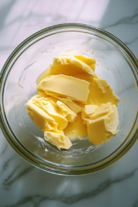 vegan-butter-melted-in-glass-bowl-on-marble