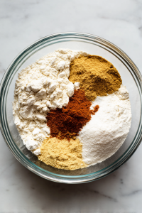 dry-coating-mixture-in-clear-glass-bowl-for-chicken