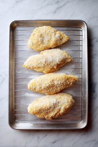 flour-coated-chicken-on-cooling-rack-and-baking-sheet
