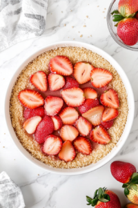 layering-brown-sugar-strawberries-rhubarb-in-cake-pan-over-marble