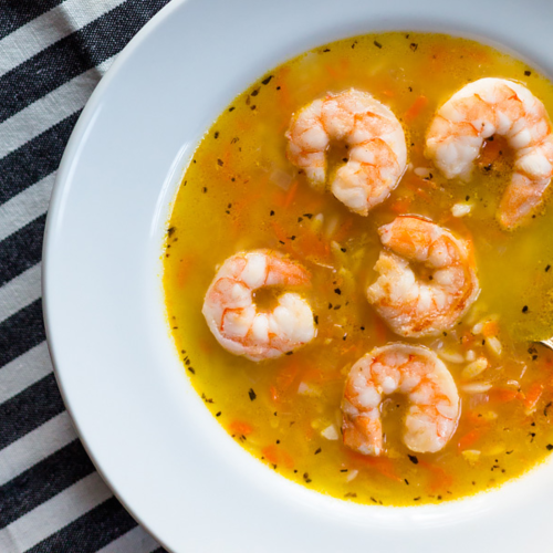 Lemon Shrimp Soup Recipe