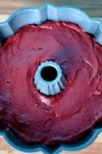 Pour the batter into the prepared bundt pan