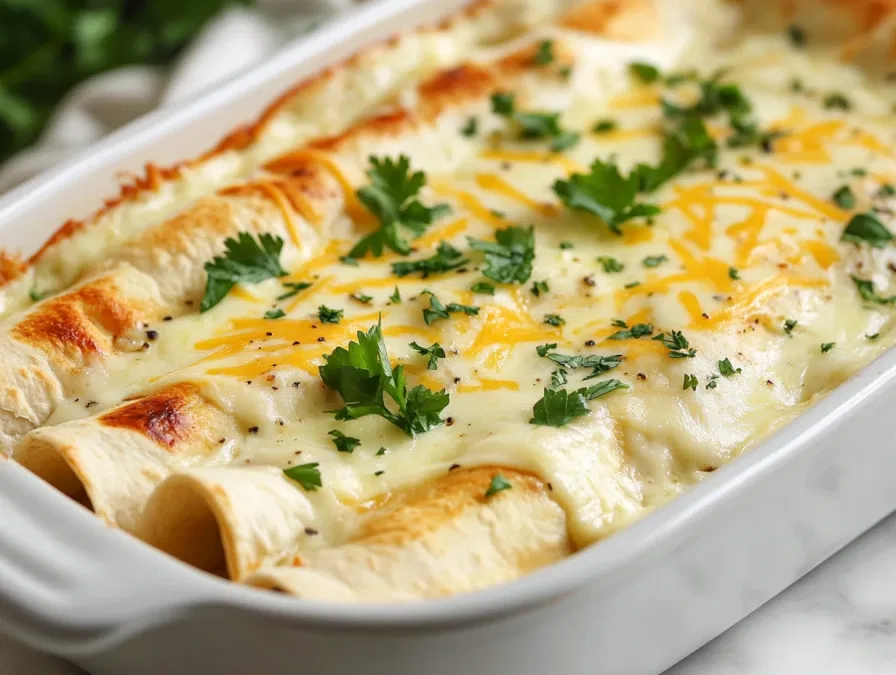 White Chicken Enchiladas Recipe
