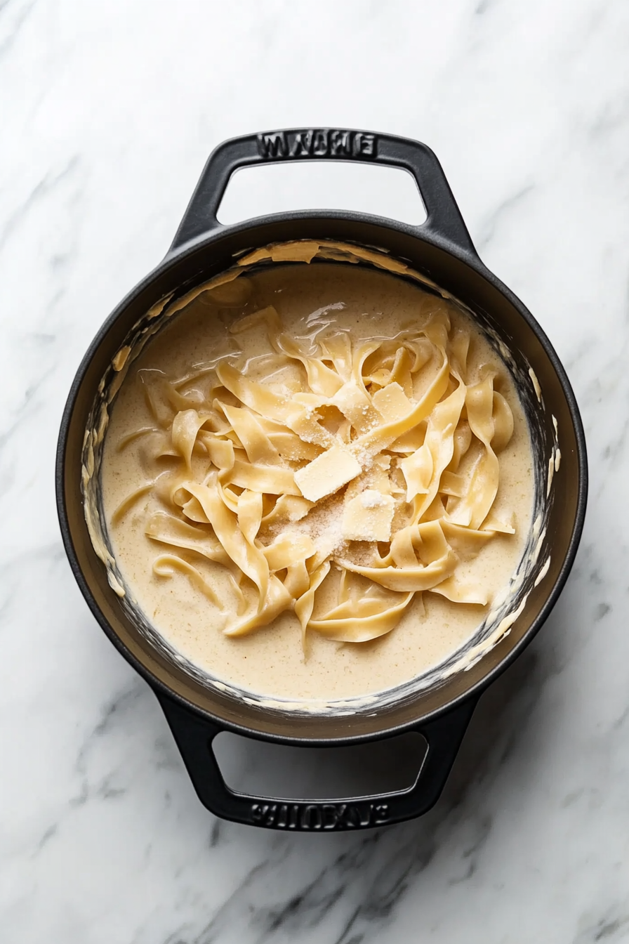 Pasta Brining Hacks For Enhanced Texture And Flavor Reference: Vegan One Pot Creamy Garlic Brussels Sprouts Pasta Recipe That