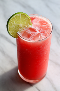 adding-lime-slices-to-glasses-of-watermelon-agua-fresca