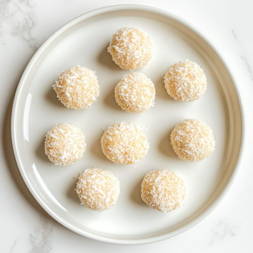 apple-coconut-bites-served-white-ceramic-plate-clean-marble