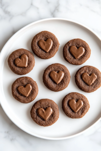 assembled-nutella-biscuits-on-white-ceramic-plate