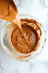 batter-being-poured-into-white-bundt-pan-on-marble