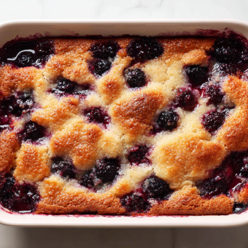 blackberry-cobbler-closeup-on-white-marble-top
