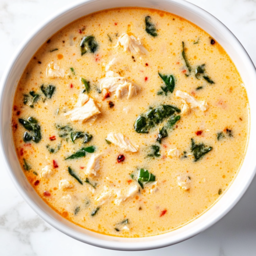 creamy-marry-me-chicken-soup-in-black-dutch-oven-top-down-featured