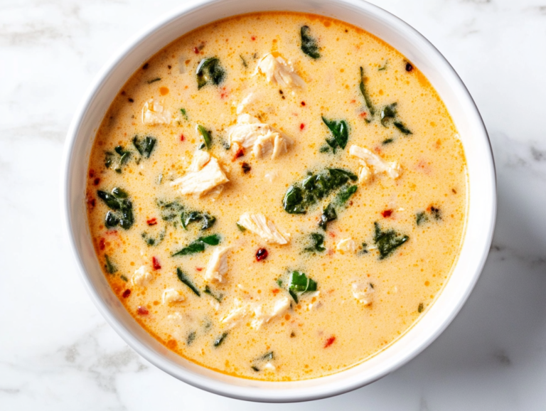 creamy-marry-me-chicken-soup-in-black-dutch-oven-top-down-featured