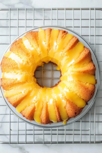 drizzling-lemon-glaze-over-pound-cake-on-white-marble