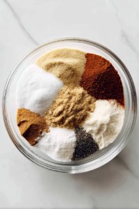 dry-rub-spices-in-clear-glass-bowl-on-white-marble