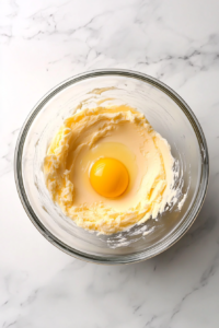 eggs-and-vanilla-mixed-into-creamed-mixture-on-white-marble-2