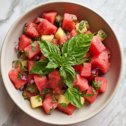 featured-watermelon-pineapple-salad-clean-white-marble-topdown