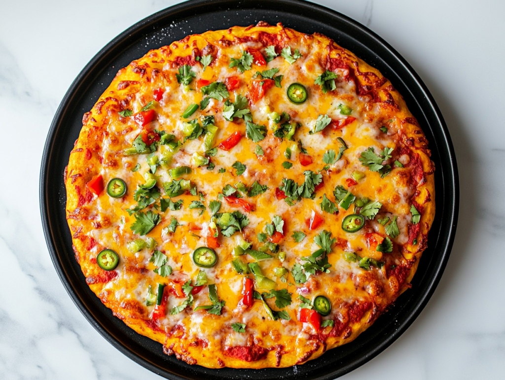 freshly-baked-mexican-pizza-topped-with-vegetables-and-cheese