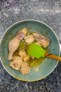 fry the chicken pieces