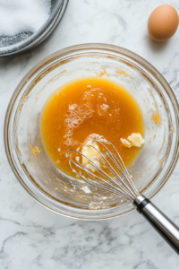 mixing-butter-orange-juice-sugar-egg-in-glass-bowl