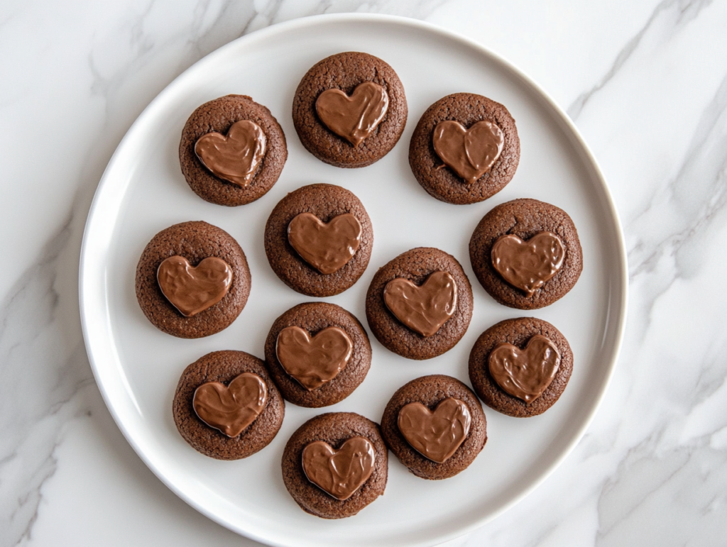 nutella-biscuits-close-up-on-white-plate-top-view
