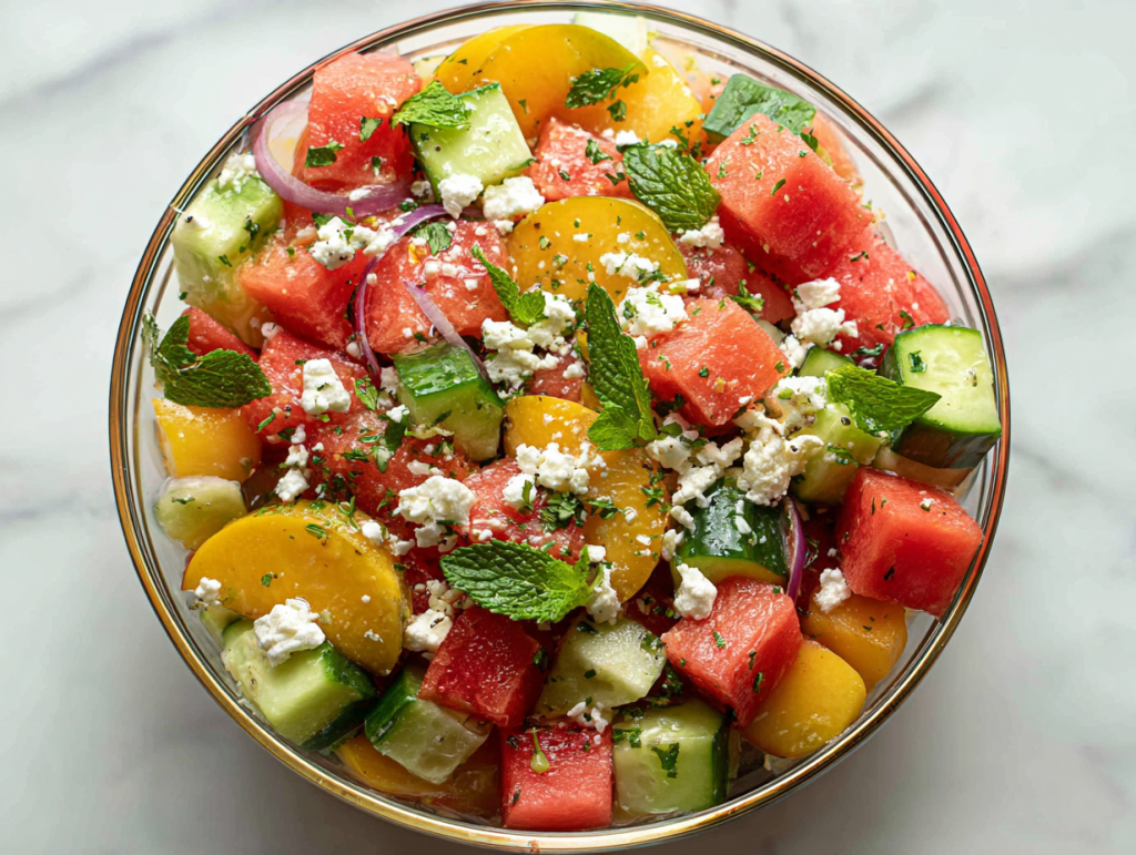 peach-watermelon-salad-top-down-featured-shot