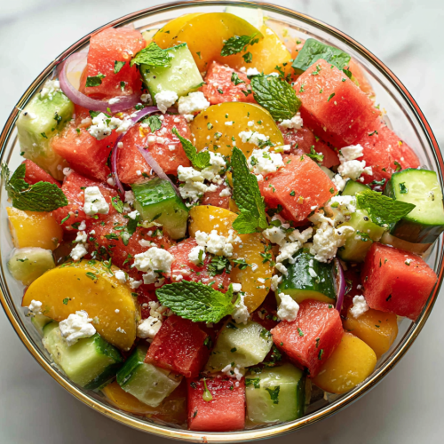 peach-watermelon-salad-top-down-featured-shot