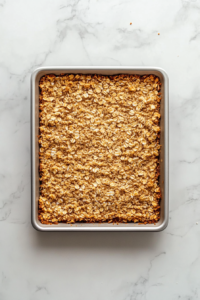 pressed-oat-crust-baking-pan-marble-surface-before-bake