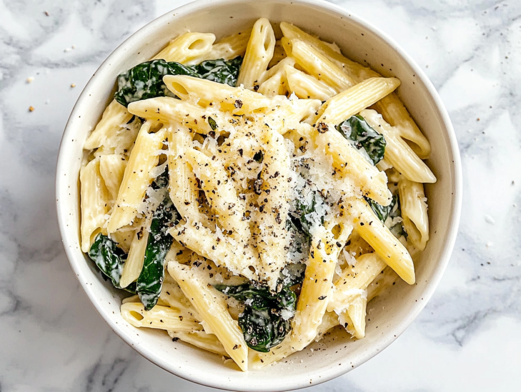 protein-pasta-creamy-final-dish-topdown-white-bowl