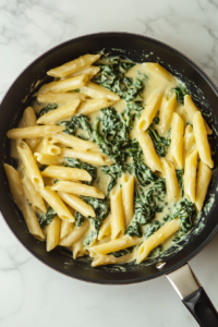 scooping-starchy-pasta-water-into-glass-bowl-from-black-pot