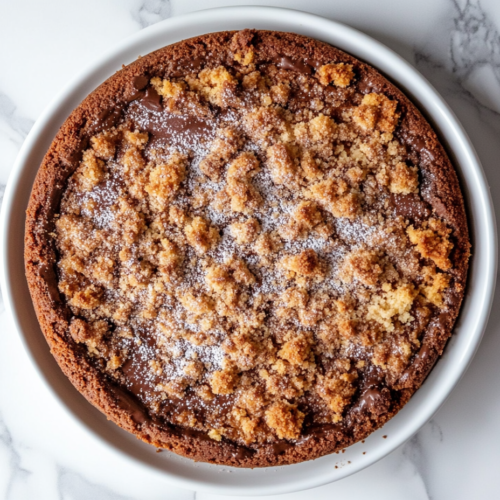 serving-chocolate-coffee-cake-with-golden-crumble-and-finish-on-white-marble