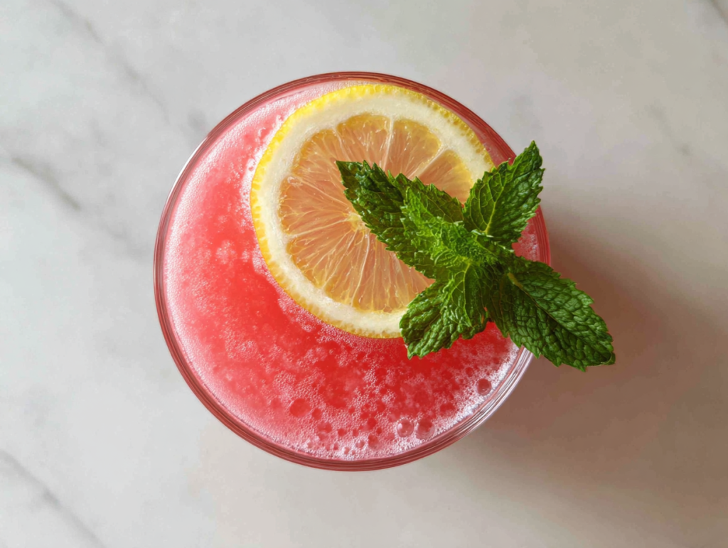 single-glass-watermelon-lemonade-on-white-marble