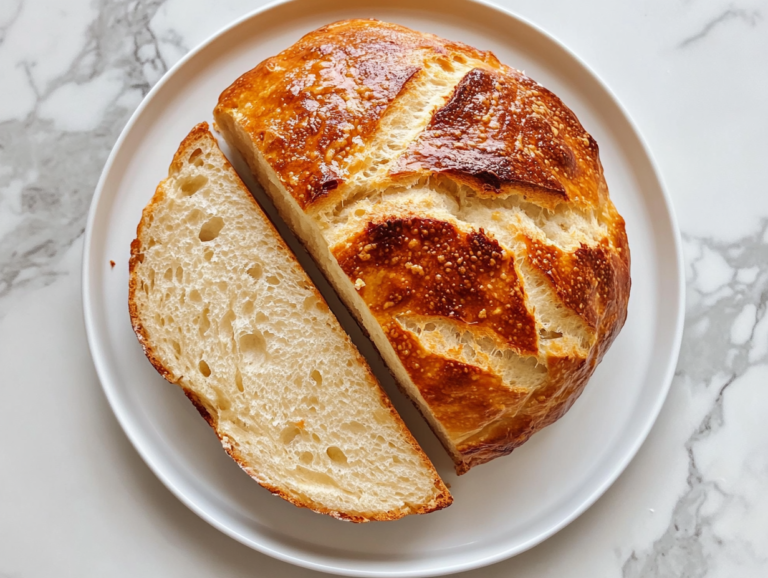 sliced-stovetop-bread-on-white-round-plate-on-clean-white-marble