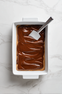 spreading-melted-chocolate-peanut-butter-on-peanut-butter-bar-base