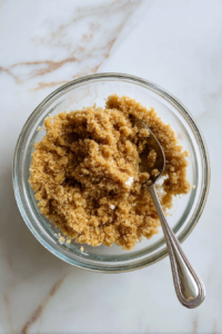 topping-brown-sugar-butter-mixture-in-glass-bowl