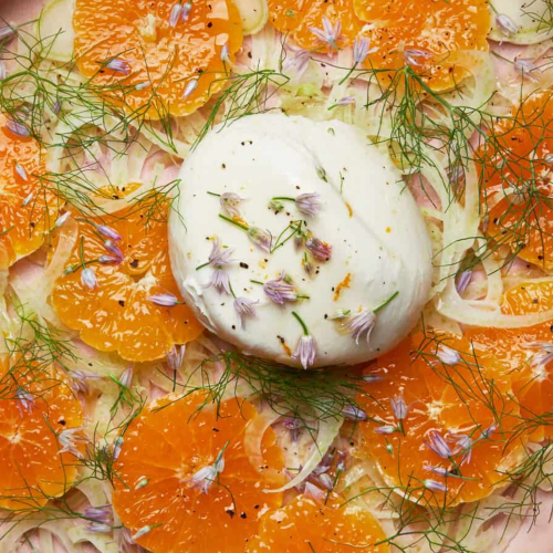 Mandarin Fennel Burrata Salad Recipe